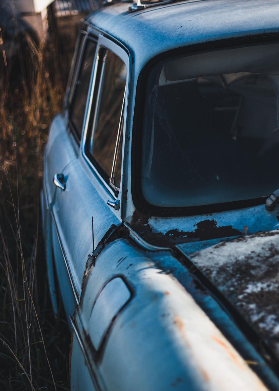 old, old ford, ford, abandoned, car, trash, car wallpapers, junk, blue, destroyed